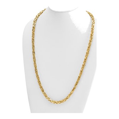 14K Yellow Gold 7mm Hollow Fancy 30-inch Link Chain – view 5