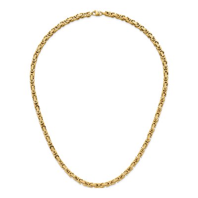 14K Yellow Gold 7mm Hollow Fancy 30-inch Link Chain – view 6