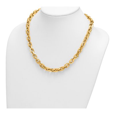 14K Yellow Gold 8.9mm Hollow 20-inch Cable Chain – view 5