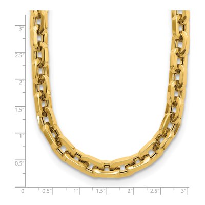 14K Yellow Gold 8.9mm Hollow 20-inch Cable Chain – view 7