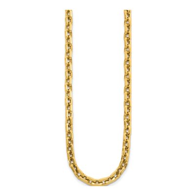 14K Yellow Gold 8.9mm Hollow 24-inch Cable Chain – view 3