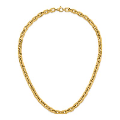 14K Yellow Gold 8.9mm Hollow 24-inch Cable Chain – view 6