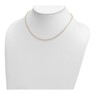 14K Yellow Gold 1.9mm Fancy Oval Open Link Chain – view 4