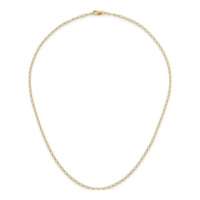 14K Yellow Gold 1.9mm Fancy Oval Open Link Chain – view 5