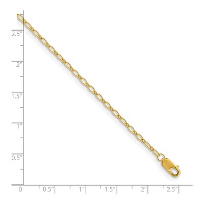 14K Yellow Gold 1.9mm Fancy Oval Open Link Chain – view 6