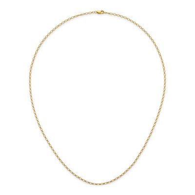 14K Yellow Gold 1.9mm Oval Open Link Chain – view 7