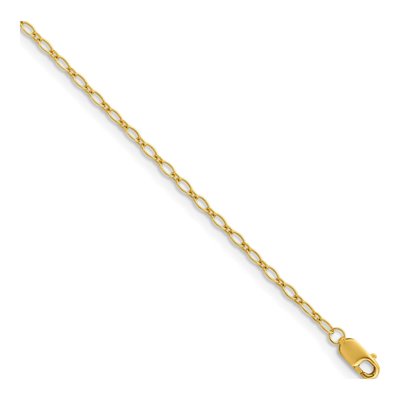 14K Yellow Gold 1.9mm Oval Open Link Chain