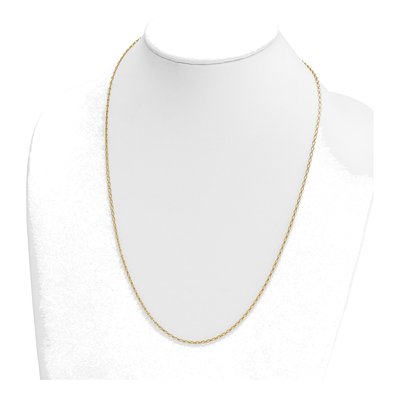 14K Yellow Gold 1.9mm Oval Open Link Chain – view 6