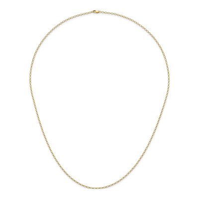 14K Yellow Gold 1.9mm Oval Open Link Chain – view 7