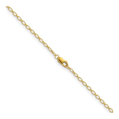 14K Yellow Gold 1.9mm Fancy Oval Open Link Chain – view 5