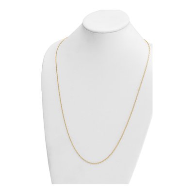 14K Yellow Gold 1.9mm Fancy Oval Open Link Chain – view 6