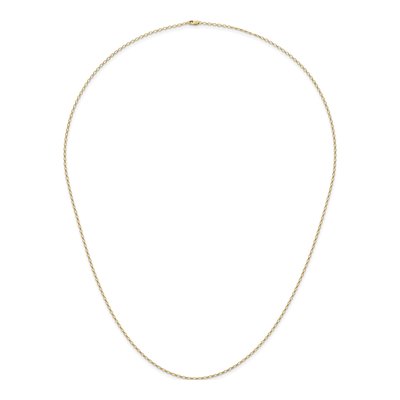 14K Yellow Gold 1.9mm Fancy Oval Open Link Chain – view 7