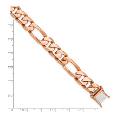 14K Rose Gold 12.3mm Figaro Chain – view 2