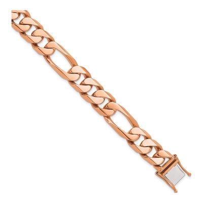 14K Rose Gold 12.3mm Figaro Chain