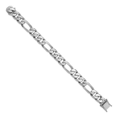 14K White Gold 12.3mm Figaro Chain Anklet – view 2