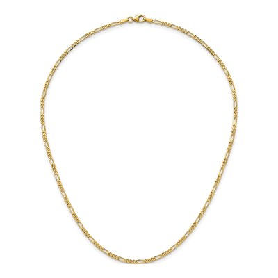 14K Yellow Gold 2.4mm Figaro Chain – view 6