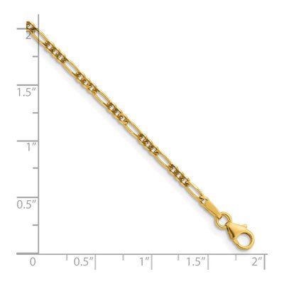 14K Yellow Gold 2.4mm Figaro Chain – view 7