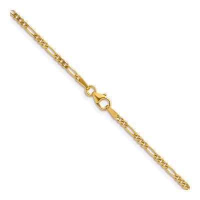 14K Yellow Gold 2.4mm Figaro Chain – view 4