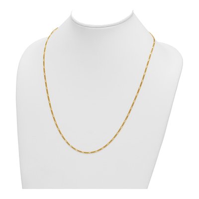 14K Yellow Gold 2.4mm Figaro Chain – view 5
