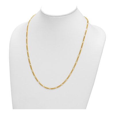 14K Yellow Gold 3.5mm 24-in Figaro Chain – view 5