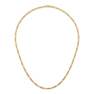 14K Yellow Gold 3.5mm 24-in Figaro Chain – view 6