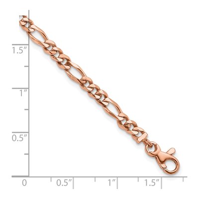 14K Rose Gold 4.8mm Figaro Chain Bracelet – view 6