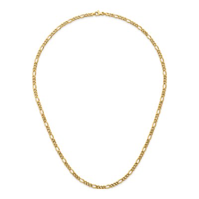 14K Yellow Gold 4.8mm 24-in Figaro Chain – view 6