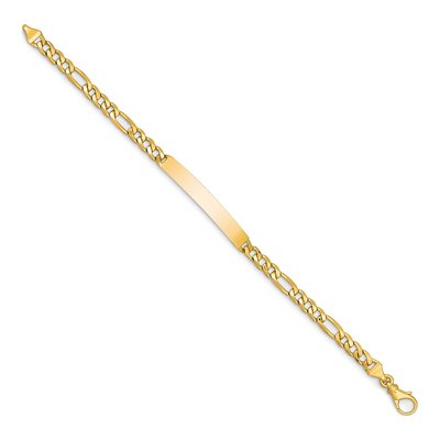 14K Yellow Gold Figaro ID Bracelet – view 2