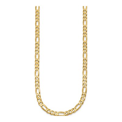 14K Rose Gold 5.8mm Figaro Chain Bracelet – view 2