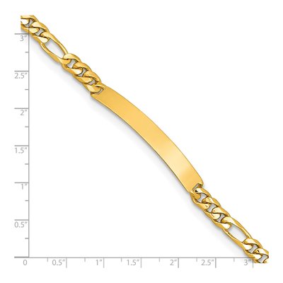 14K Yellow Gold Figaro ID Bracelet – view 3