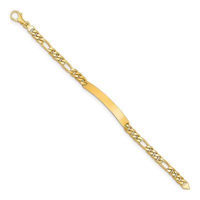 14K Yellow Gold Figaro ID Bracelet – view 2