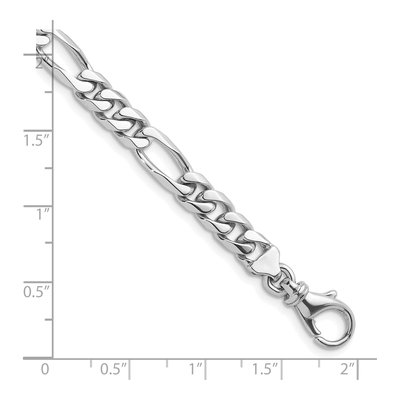 14K White Gold 6.2mm Figaro Chain – view 3