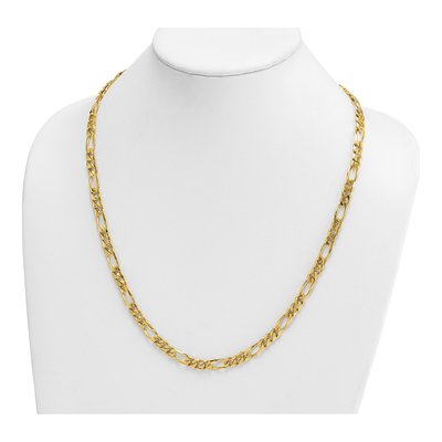 14K Yellow Gold 6.2mm Figaro Chain – view 5