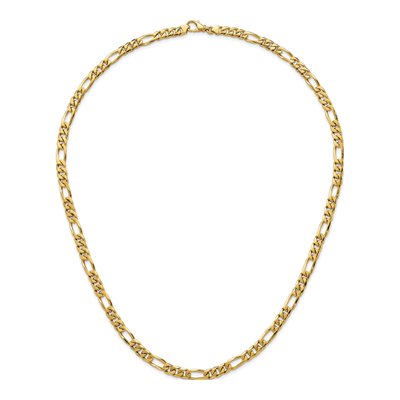 14K Yellow Gold 6.2mm Figaro Chain – view 6
