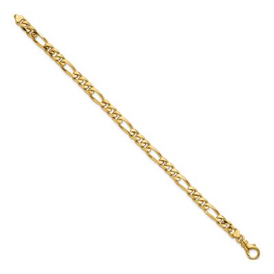 14K Yellow Gold 6.2mm Figaro Chain Bracelet – view 2