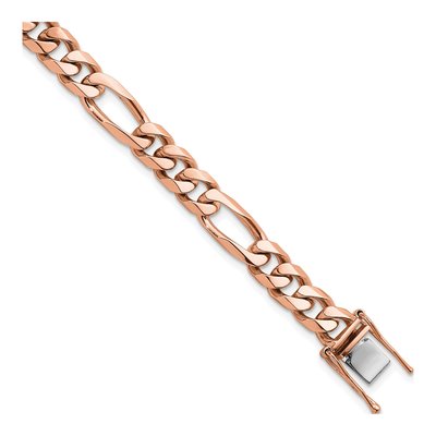 14K Rose Gold 7.8mm Figaro Chain Bracelet