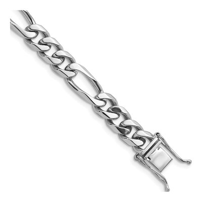 14K White Gold 7.8mm Figaro Chain