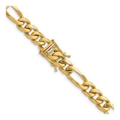 14K Yellow Gold 7.8mm Figaro Chain – view 3