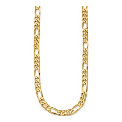 14K Yellow Gold 7.8mm Figaro Chain – view 2