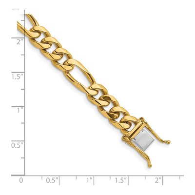 14K Yellow Gold 7.8mm Figaro Chain – view 7