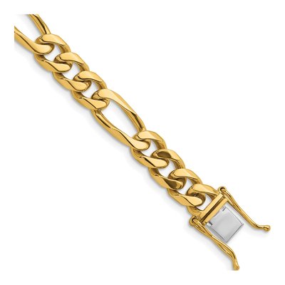 14K Yellow Gold 7.8mm Figaro Chain