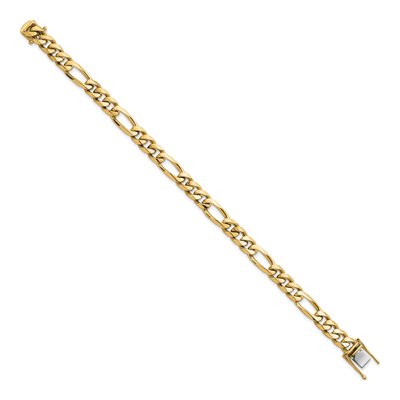 14K Yellow Gold 7.8mm Figaro Chain Bracelet – view 3