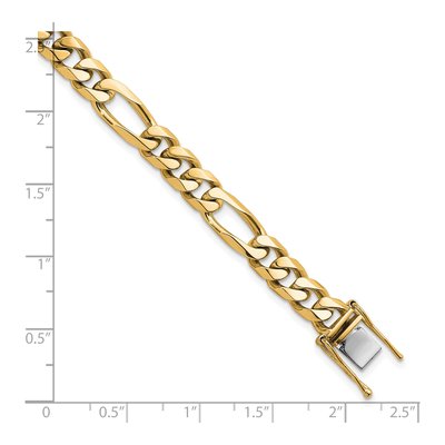 14K Yellow Gold 7.8mm Figaro Chain Bracelet – view 6