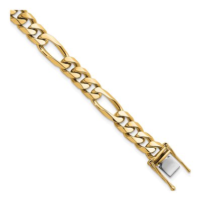 14K Yellow Gold 7.8mm Figaro Chain Bracelet