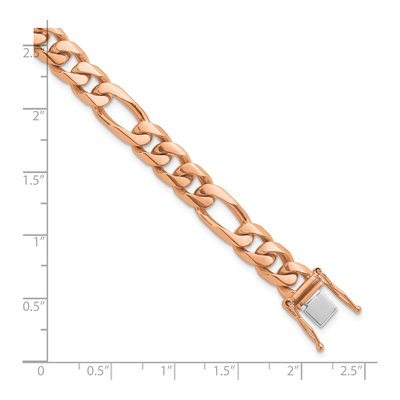 14K Rose Gold 8.8mm Figaro Chain Bracelet – view 5