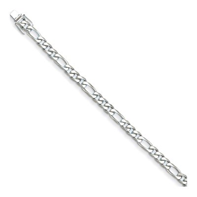 14K White Gold 8.8mm Figaro Chain – view 2
