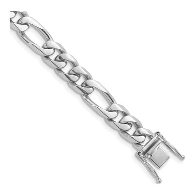14K White Gold 8.8mm Figaro Chain
