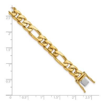 14K Yellow Gold 8.8mm Figaro Chain Bracelet – view 4