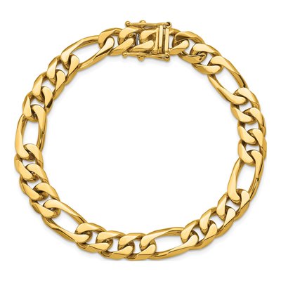 14K Yellow Gold 8.8mm Figaro Chain Bracelet – view 6
