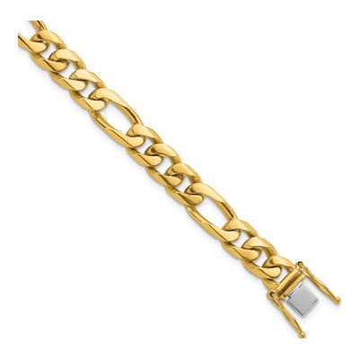 14K Yellow Gold 8.8mm Figaro Chain Bracelet